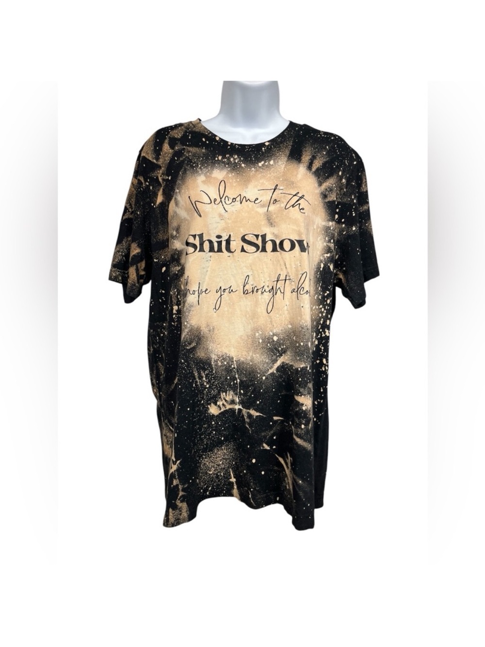 Women’s Bella Canvas Black & Cream “Welcome to the Shit Show” TShirt. Size XL